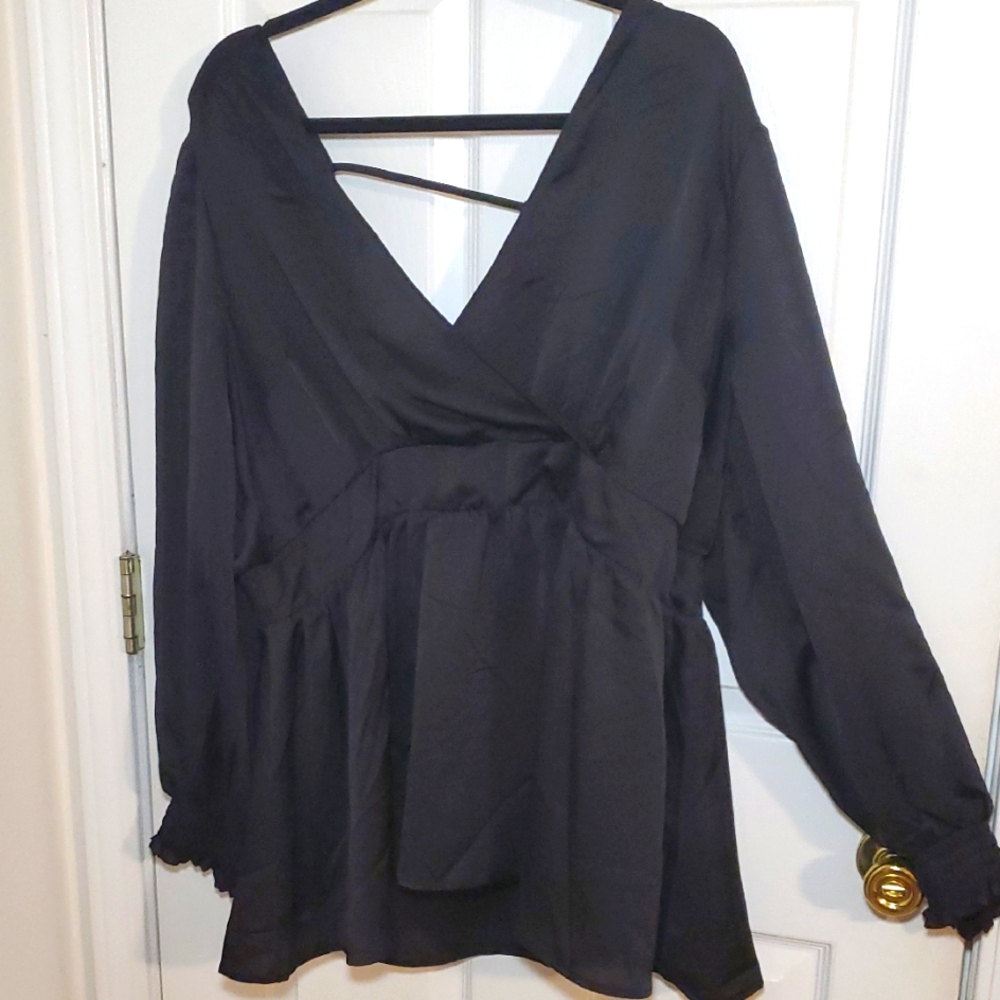 Torrid Black Long Sleeve Blouse